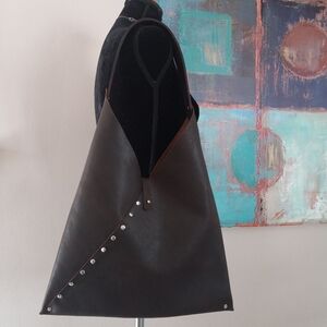 Brown Pull Up Leather Hobo Bag w/Matching Wallet Rustic Handcrafted By J.Monique
